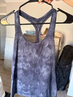 lululemon athletica Tie-Dye Navy Gray Racerback Tank